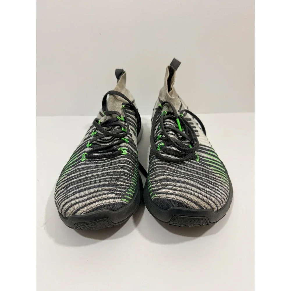 Nike Free Train Virtue Mens 11 Grey Black Green Good 833275-110 Flywire Running